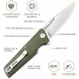 TRIVISA Orion Linerlock Green TVTY01GDG