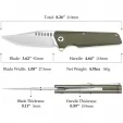 TRIVISA Orion Linerlock Green TVTY01GDG