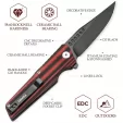 TRIVISA Orion Linerlock Black-Red TVTY01RBDG