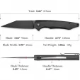 TRIVISA Lynx Linerlock Blackout TVTY02M14