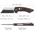 TRIVISA Mensae Linerlock Black-Red TVTY04RB154G