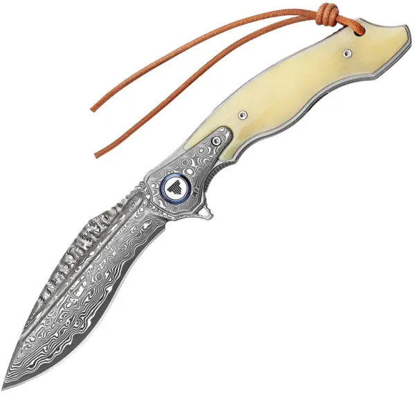 TRIVISA Lepus-02 Linerlock Damascus TVYZ03WBD TRIVISA Lepus-02 Linerlock Damascus TVYZ03WBD