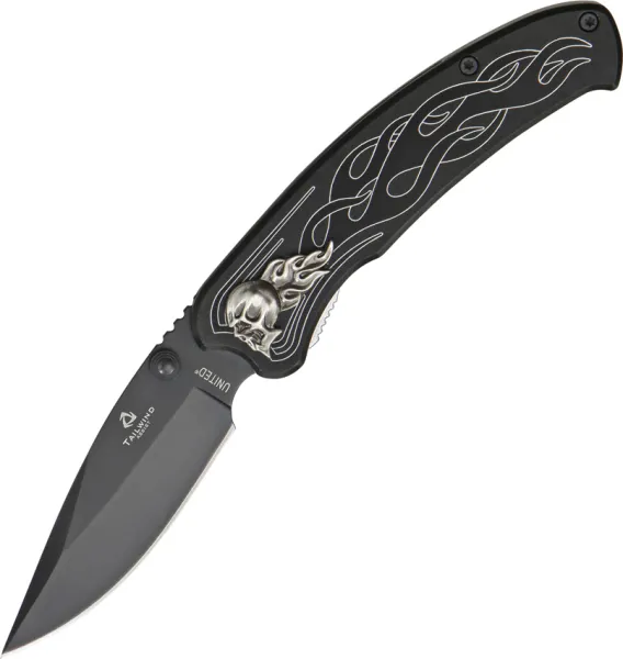 United Cutlery Nova Skull A-O Linerlock Black knives UC2690