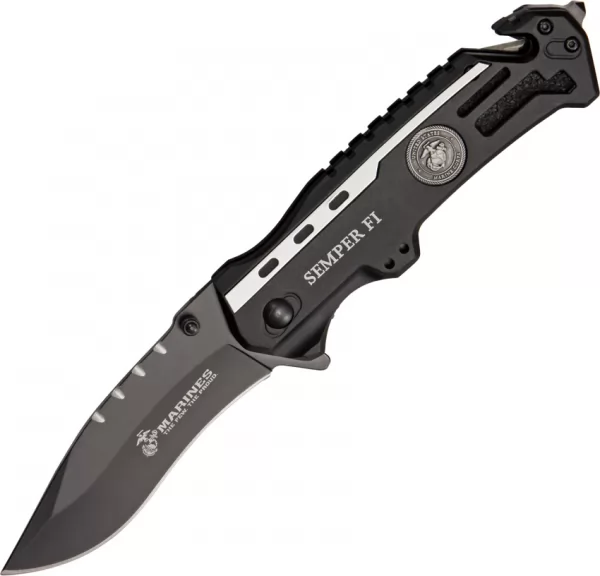 USMC Rescue A-O Black knives USMA1002DP