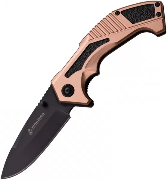 USMC US Marines Linerlock A-O Tan knives USMA1050TN