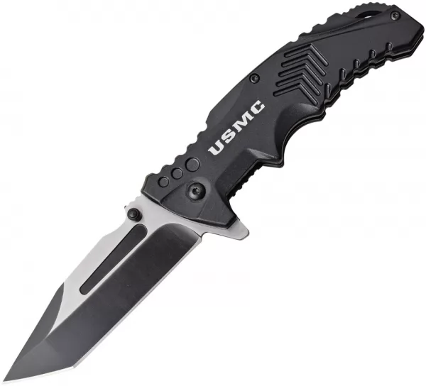 USMC Linerlock A-O Black knives USMA1058BK