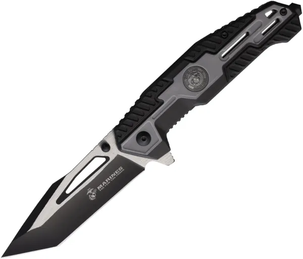 USMC Linerlock A-O Black-Gray knives USMA3001GY