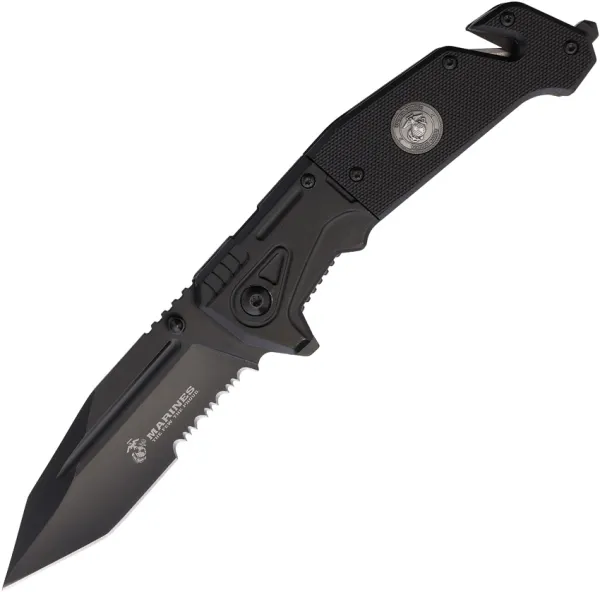 USMC Linerlock A-O Black knives USMA3003BK