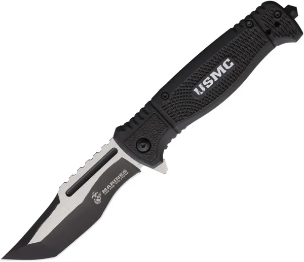 USMC Linerlock A-O Black knives USMA3005BK