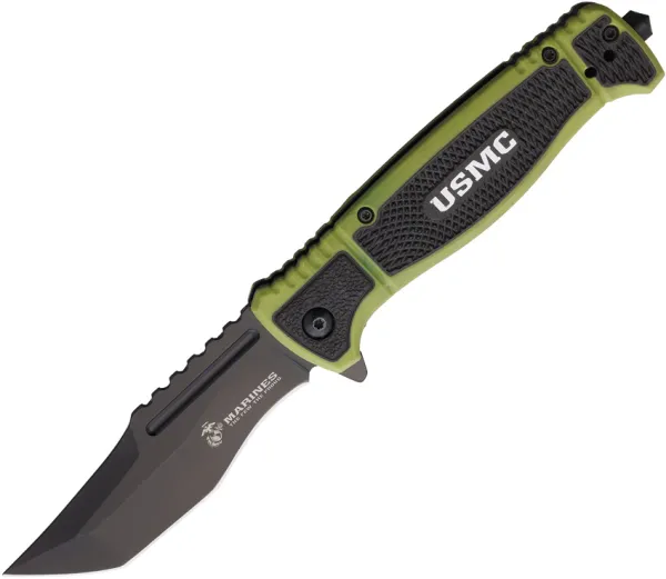USMC Linerlock A-O Green knives USMA3005GN
