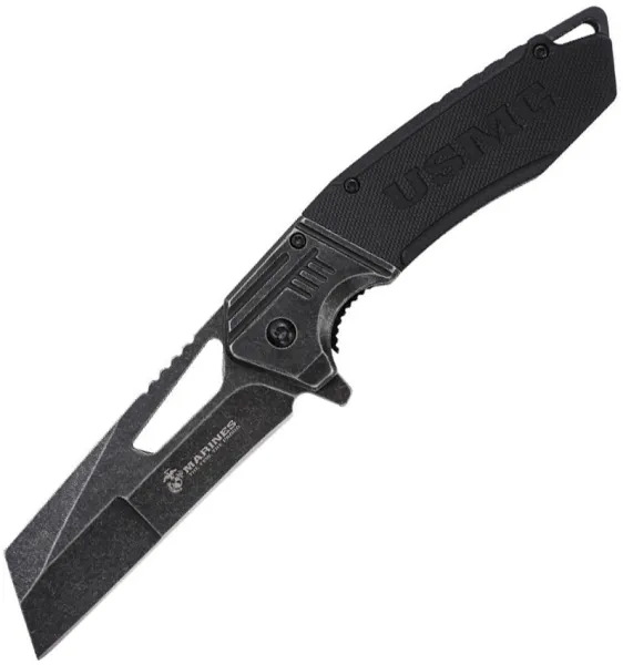 USMC Linerlock A-O Black knives USMA3008BK