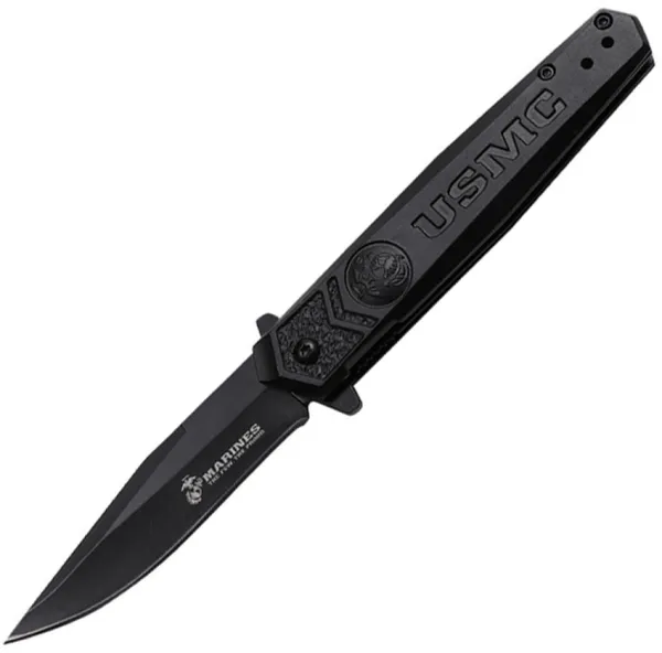 USMC Linerlock A-O Black knives USMA3009BK