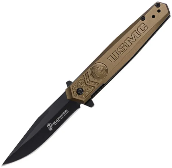 USMC Linerlock A-O Green knives USMA3009GN