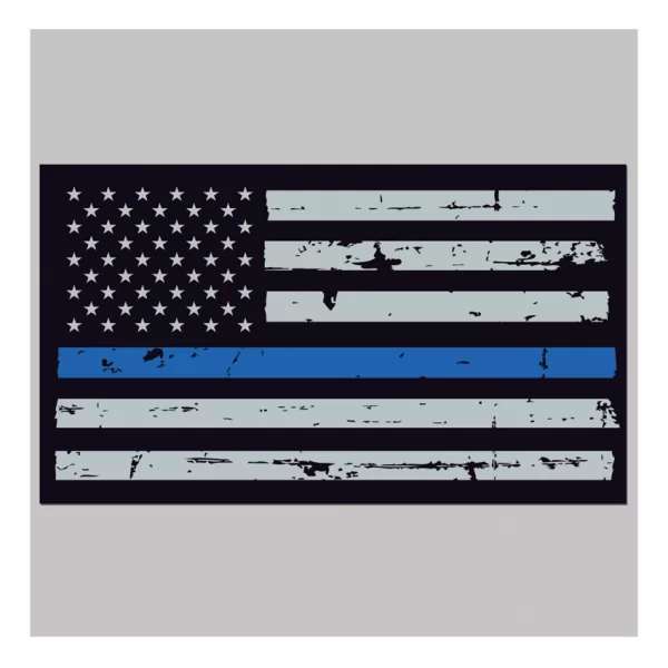 United States Tactical Sticker Thin Blue Line Flag USTBS765
