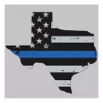 United States Tactical Sticker Thin Blue Line Texas - USTBS766