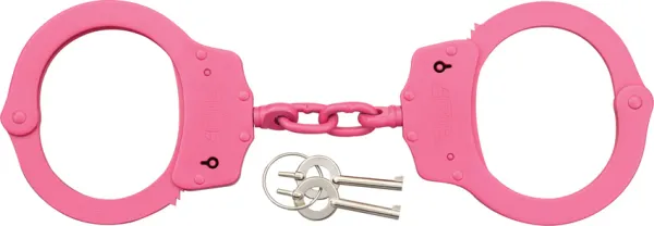 Uzi Handcuffs Pink finish knives UZIHCCPK