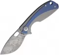 Viper Lille Framelock Damascus Blue - VA5964TIBL