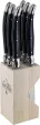 Andre Verdier Laguiole Steak Knife Set Black - VER706NBBP