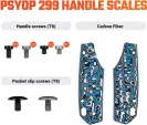Vosteed Psyop 299 Handle CF Blue - VOSW0401