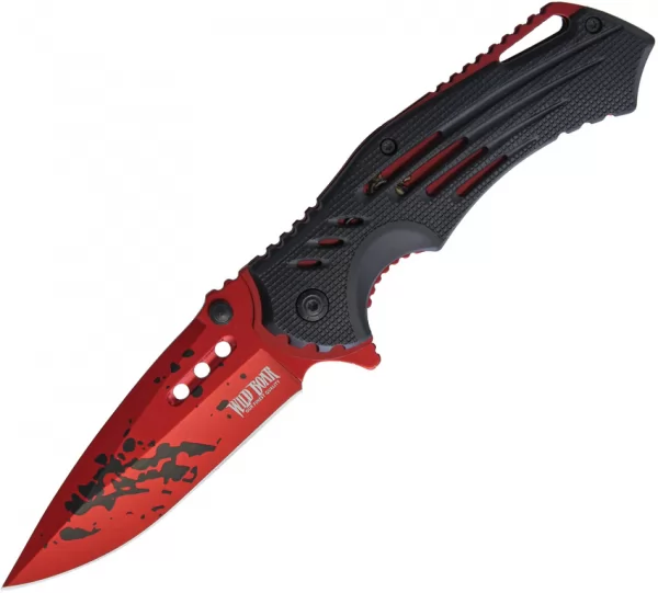 Wild Boar Linerlock Black-Red A-O WB1022
