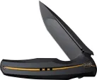 We Knife Co Ltd Black Titanium Handle With Gol WE01J1