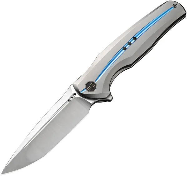 We Knife Co Ltd Gray Titanium Handle With Blue WE01J2