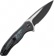 We Knife Co Ltd Kitefin Button Lock Fat Carbon WE19002N1