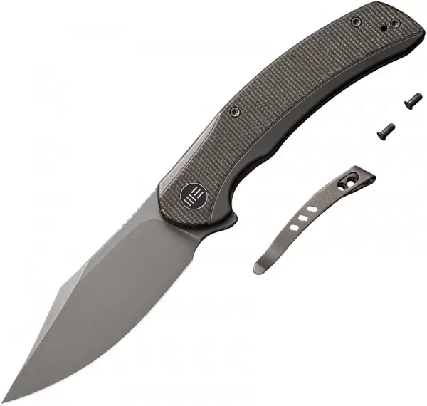 We Knife Co Ltd Snick Framelock Green Micarta WE19022F5