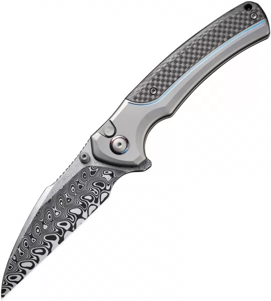 We Knife Co Ltd Ziffius Button Lock Gray Ti-CF WE22024ADS1