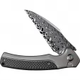 We Knife Co Ltd Ziffius Button Lock Gray Ti-CF WE22024ADS1