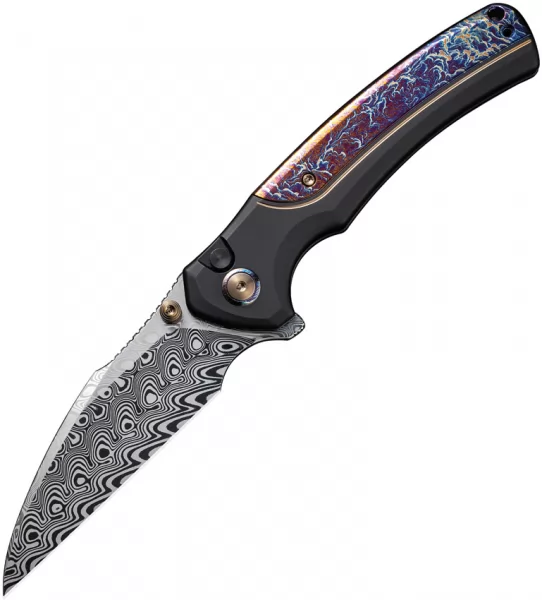 We Knife Co Ltd Ziffius Button Lock Blk-Flame WE22024DDS1