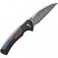 We Knife Co Ltd Ziffius Button Lock Blk-Flame WE22024DDS1