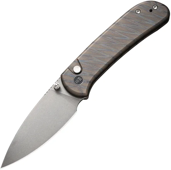 We Knife Co Ltd Qubit Button Lock Flame WE22030F4