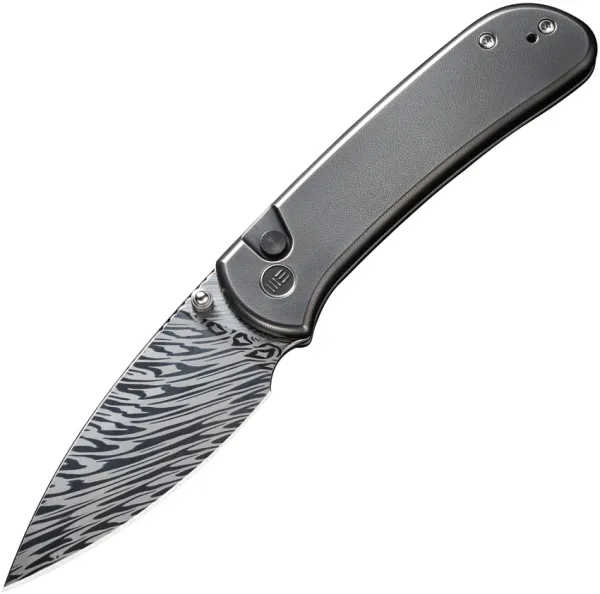 We Knife Co Ltd Qubit Button Lock Damasteel WE22030FDS1