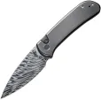 We Knife Co Ltd Qubit Button Lock Damasteel - WE22030FDS1