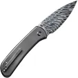We Knife Co Ltd Qubit Button Lock Damasteel WE22030FDS1