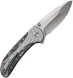 We Knife Co Ltd Zizzit Button Lock Marble CF WE230313