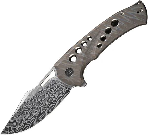 We Knife Co Ltd Swiftfin Framelock Damasteel WE23051DS1