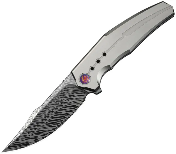 We Knife Co Ltd Kyklos Framelock Damascus WE23086DS1