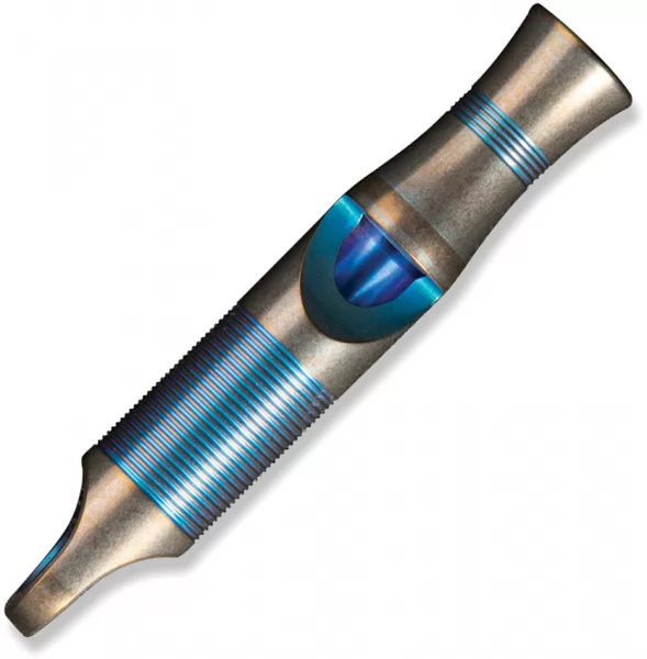 We Knife Co Ltd Titanium Whistle Blue Cord WEA05BP