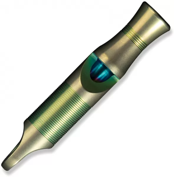 We Knife Co Ltd Titanium Whistle Green Cord WEA05CP
