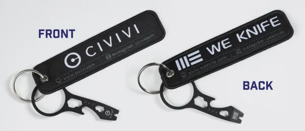 We Knife Co Ltd Pry Bard Flight Tag Free w- Pu WEPBFT