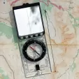 UST Folding Map Compass Black survival products WG02149