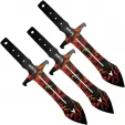 Toro Knives Maximo Throwing Knives Fire - WKTL069