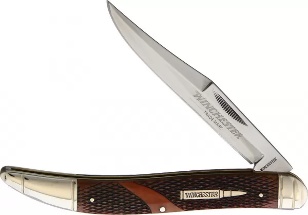 Winchester Toothpick Brown Checkered Bone knives - multitools WN19102C