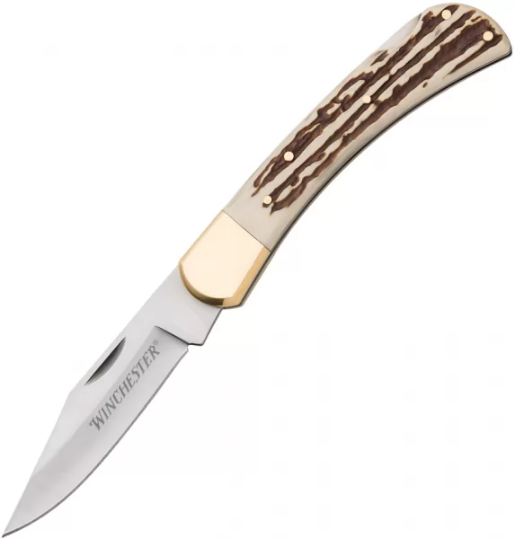 Winchester Large Lockback Imitation Stag knives - multitools WN6220075W