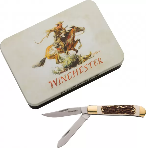 Winchester Stag Trapper In Tin knives - multitools WN6220095