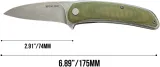 WONITAC Linerlock Green Micarta WNT2514