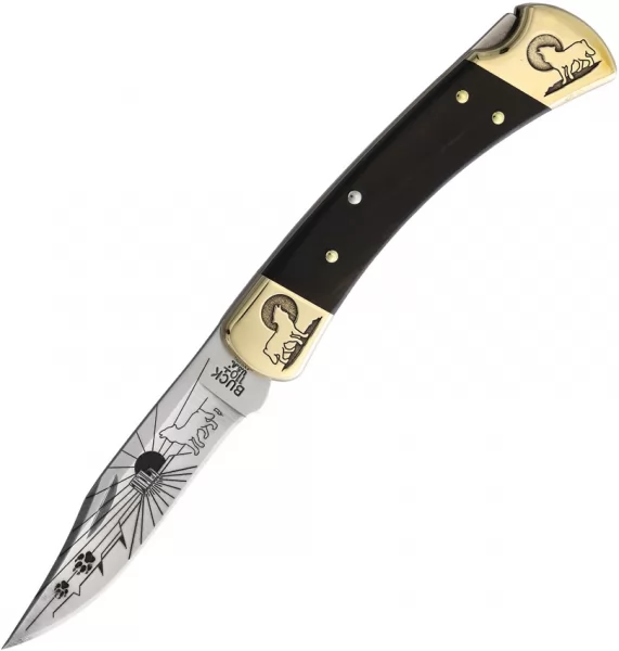 Yellowhorse Custom Buck 110 Lockback Wolf YH356
