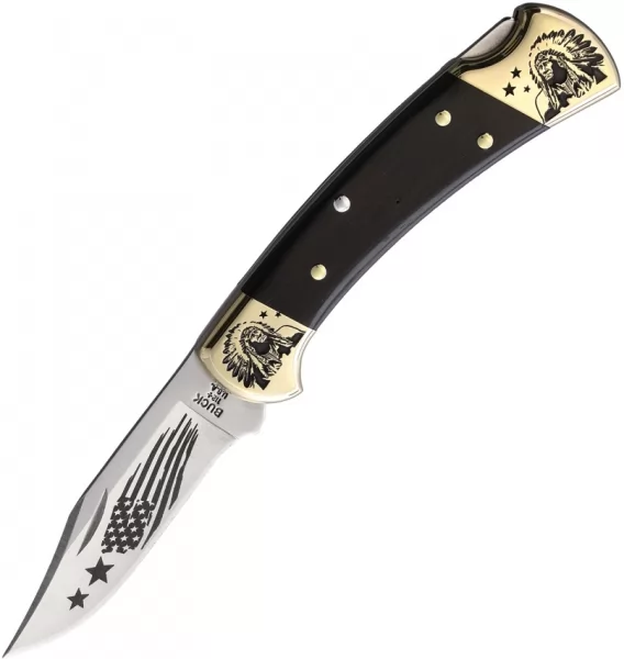 Yellowhorse Custom Buck 112 Lockback Chief YH380